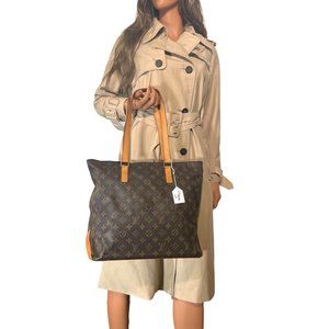 Authentic Louis Vuitton Tote Bag Cabas Mezzo Monogram Used LV Handbag Vintage